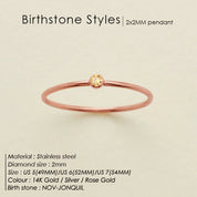 Dainty Birthstone Ring