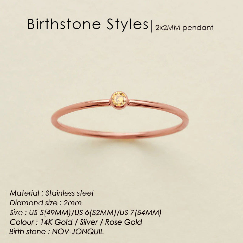 Dainty Birthstone Ring