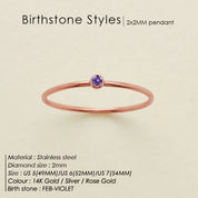 Dainty Birthstone Ring