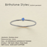 Dainty Birthstone Ring