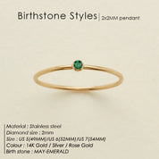 Dainty Birthstone Ring