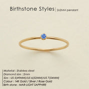 Dainty Birthstone Ring