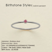 Dainty Birthstone Ring