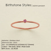 Dainty Birthstone Ring