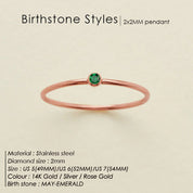 Dainty Birthstone Ring