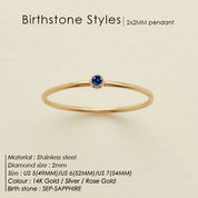 Dainty Birthstone Ring