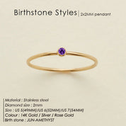 Dainty Birthstone Ring
