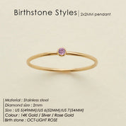 Dainty Birthstone Ring