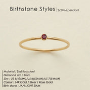Dainty Birthstone Ring