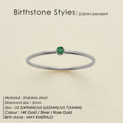 Dainty Birthstone Ring