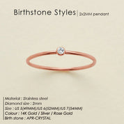 Dainty Birthstone Ring