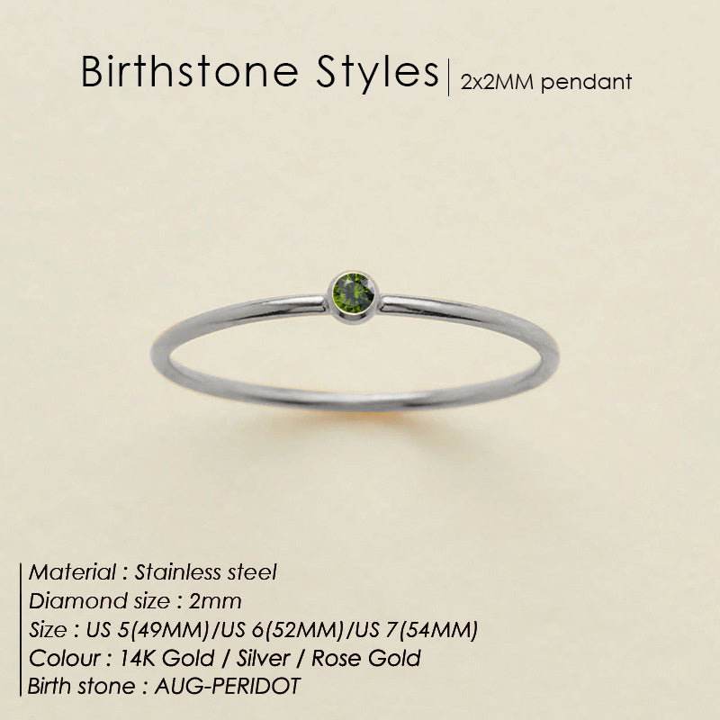 Dainty Birthstone Ring