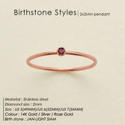 Dainty Birthstone Ring
