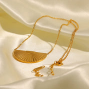Ellie® Sunburst Semicircle Necklace
