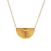 Ellie® Sunburst Semicircle Necklace