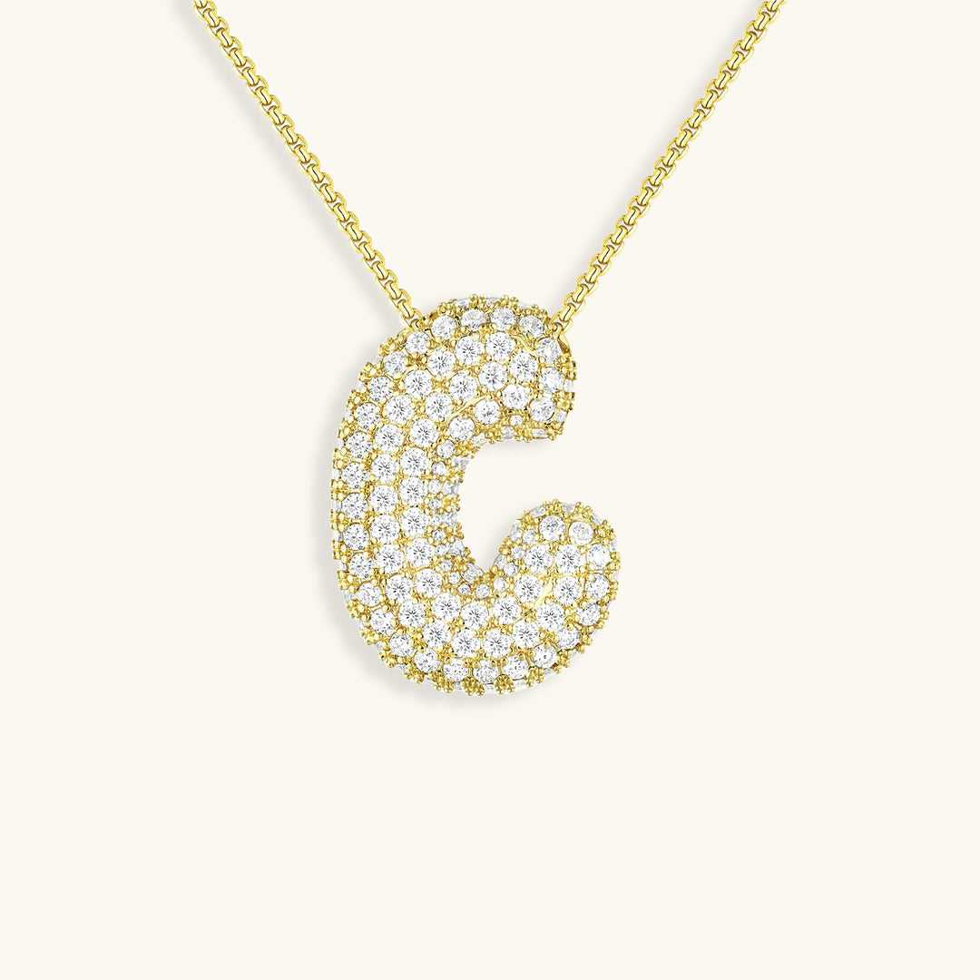 Hailey Bubble Initial Necklace (Custom)