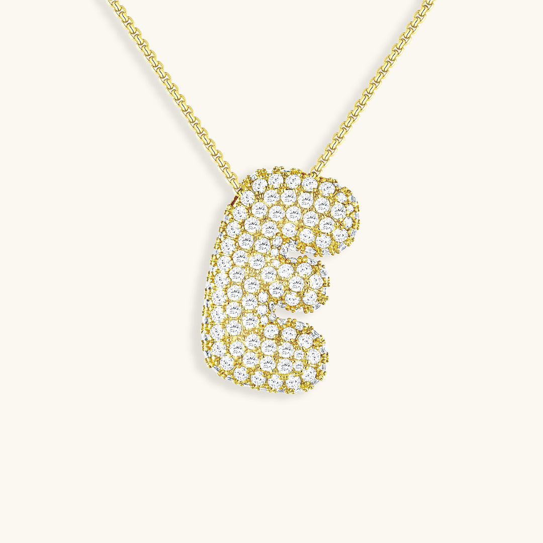 Hailey Bubble Initial Necklace (Custom)