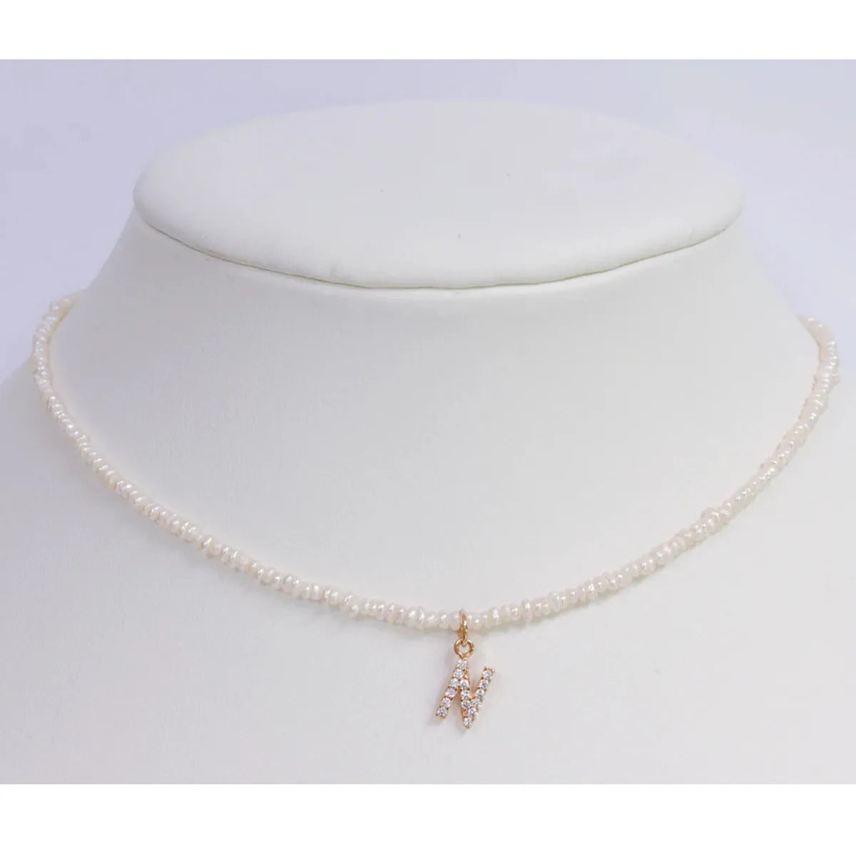 Shelly® Crystal Pearl Initial Choker (Custom)