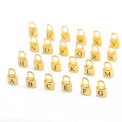 Ellie® Initial Love Lock 18k Gold Necklace (Custom)