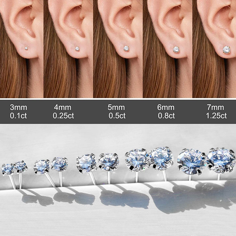 Fae® 316L Stainless Steel Stud Earrings (set of 5 Pairs)
