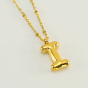 Bubble Letter Initial Necklace (Custom)
