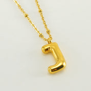 Bubble Letter Initial Necklace (Custom)