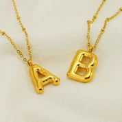 Bubble Letter Initial Necklace (Custom)