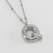 Bubble Letter Initial Necklace (Custom)