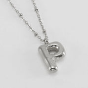 Bubble Letter Initial Necklace (Custom)