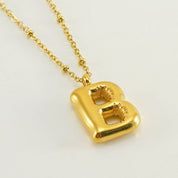 Bubble Letter Initial Necklace (Custom)