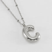 Bubble Letter Initial Necklace (Custom)