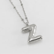 Bubble Letter Initial Necklace (Custom)