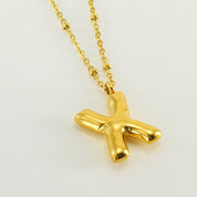 Bubble Letter Initial Necklace (Custom)