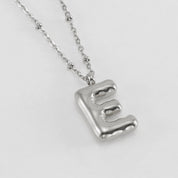 Bubble Letter Initial Necklace (Custom)