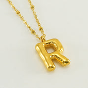 Bubble Letter Initial Necklace (Custom)