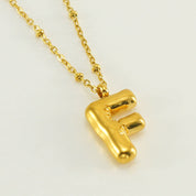 Bubble Letter Initial Necklace (Custom)