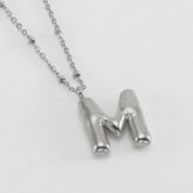 Bubble Letter Initial Necklace (Custom)
