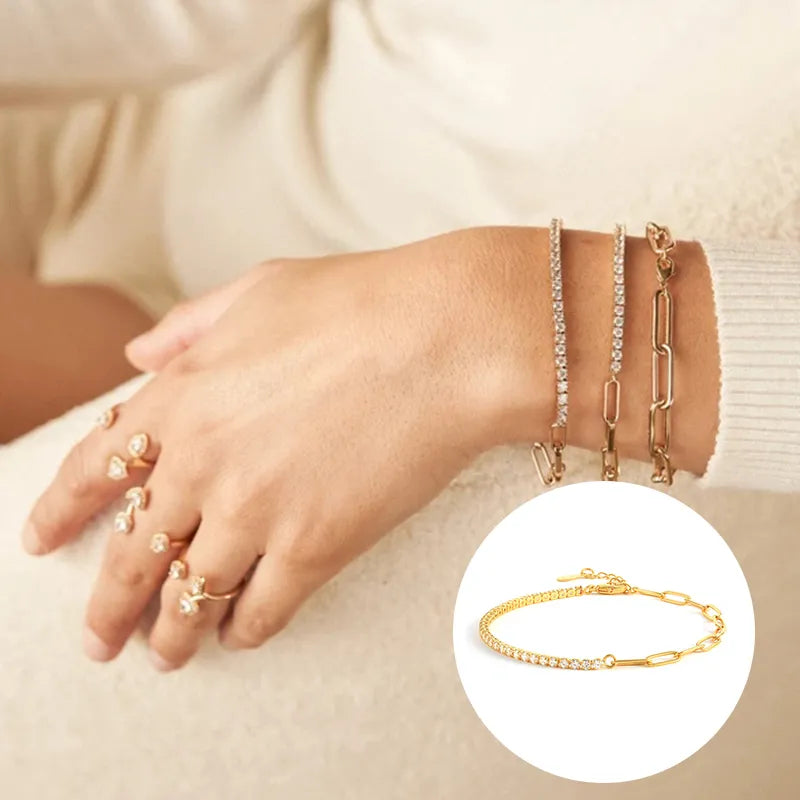 Fae® Paperclip Chain Tennis Bracelet