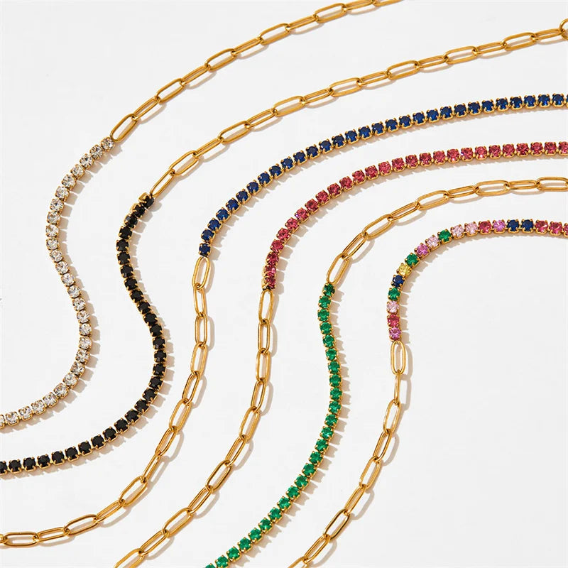 Fae® Paperclip Chain Tennis Bracelet