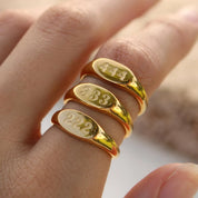 Angelica® Angel Number Signet Ring (Custom)