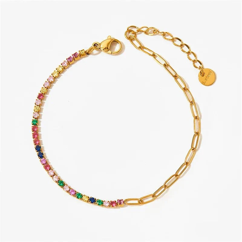 Fae® Paperclip Chain Tennis Bracelet
