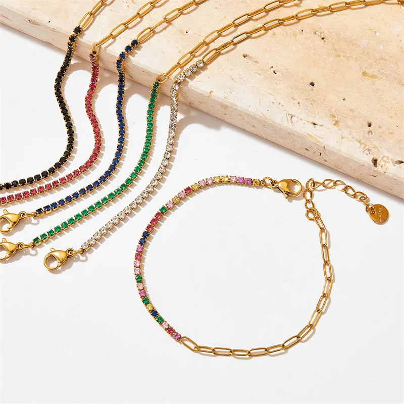 Fae® Paperclip Chain Tennis Bracelet