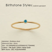 Dainty Birthstone Ring