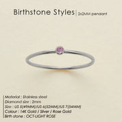 Dainty Birthstone Ring