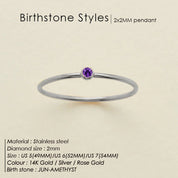Dainty Birthstone Ring