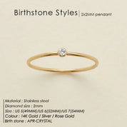 Dainty Birthstone Ring