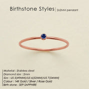 Dainty Birthstone Ring