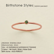 Dainty Birthstone Ring