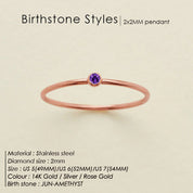 Dainty Birthstone Ring