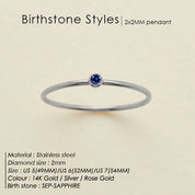 Dainty Birthstone Ring